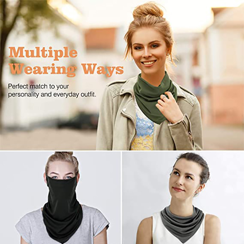 Sportovi na otvorenom Unisex Ice Silk trokutasta zaštita od sunca Viseća ušna maska za pola lica Biciklizam Ribolov Prozračna zaštita za vrat