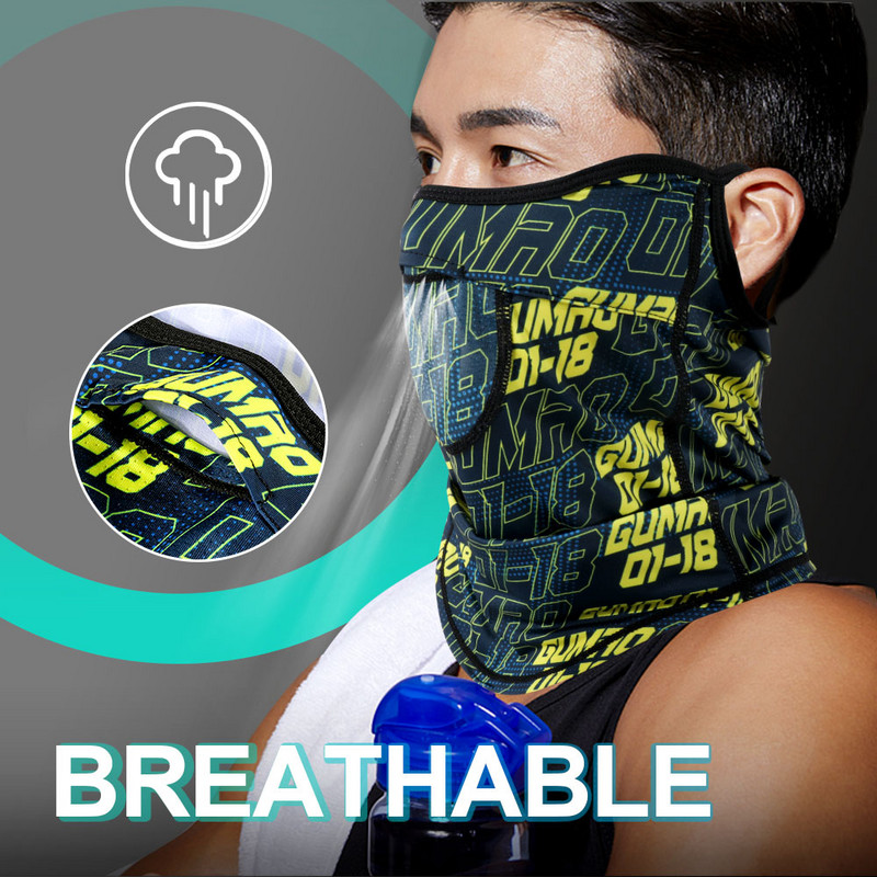 Kerékpáros Arcmaszk Bandana Napvédelem Szélálló Légáteresztő Sál Kerékpár Balaclava Sport Nyak MTB Mountain Bike felszerelés