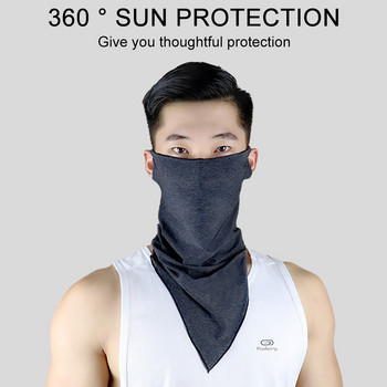 LOOGDEEL Ice Silk Anti-UV Велосипедна бандана Висящи шалове за уши Жени Мъже Дишаща бързосъхнеща маска за туризъм Мотоциклет Риболов