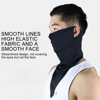 LOOGDEEL Ice Silk Anti-UV Велосипедна бандана Висящи шалове за уши Жени Мъже Дишаща бързосъхнеща маска за туризъм Мотоциклет Риболов