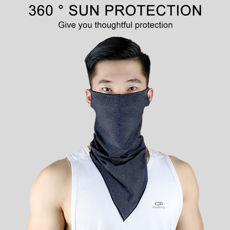 LOOGDEEL Ice Silk Anti-UV kerékpáros bandana akasztófülű sál női férfi, légáteresztő, gyorsan száradó túra motoros horgász arcmaszk