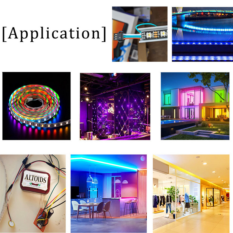 5 porų / 10 vnt. SM JST LED jungties kabelis 2/3/4/5/6 kontaktų kištuko lizdo vyriškos lyties laido jungtis, skirta RGB RGBW LED juostiniam šviesos adapteriui