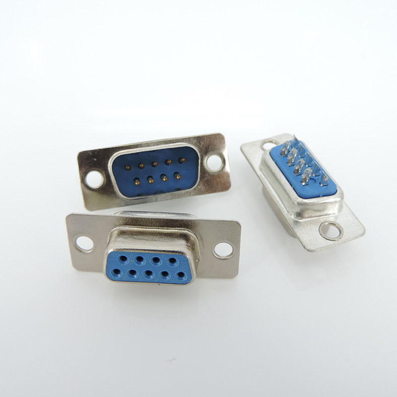 9 pini 9 nuclee DB9 cap masculin femela Tip de legătură tip RS232 port serial montare carcasă din plastic conector conector p1