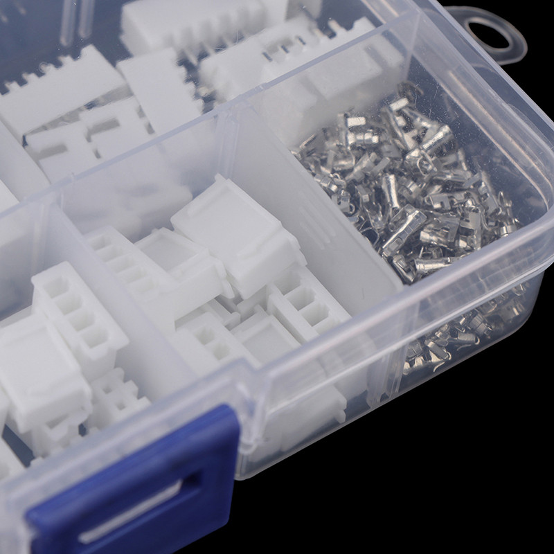 150 vnt. 2,54 mm JST-XH rinkinys, lengvai naudojamas 2/3/4/5 kontaktų gnybtų korpuso PCB galvutės laido jungtis