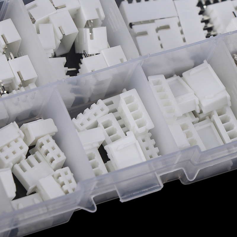 150 vnt. 2,54 mm JST-XH rinkinys, lengvai naudojamas 2/3/4/5 kontaktų gnybtų korpuso PCB galvutės laido jungtis