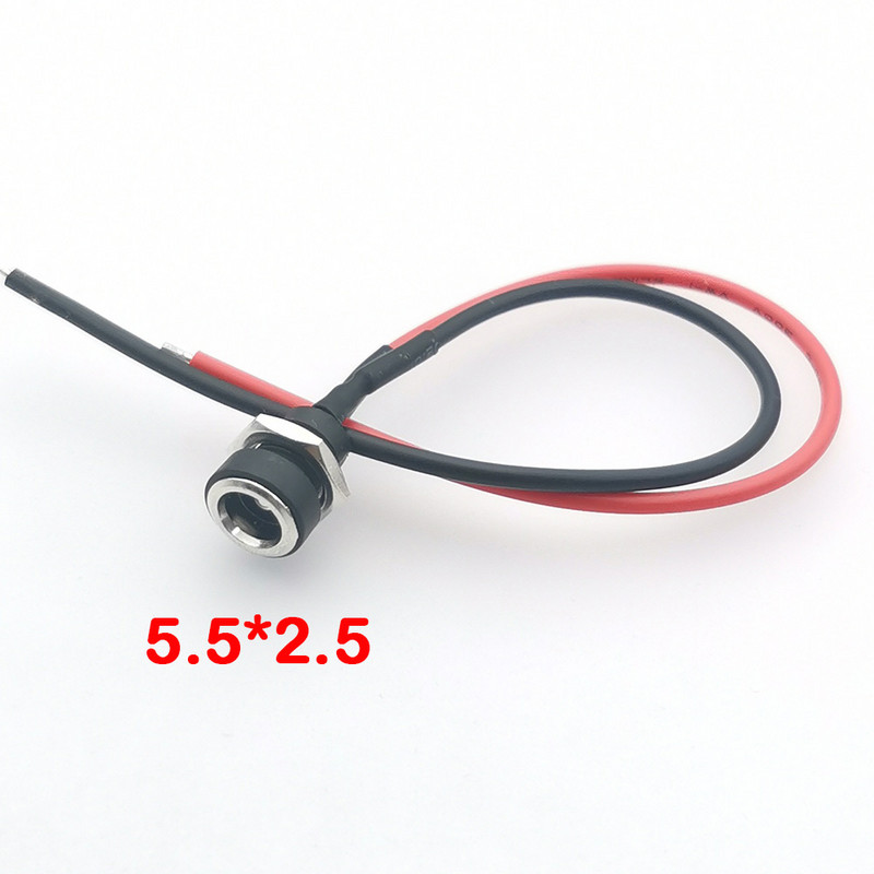 18AWG DC 5,5*2,1/2,5 3,5*1,3 Napájací kábel s konektorom, nabíjačka 10A, vysoký prúd, DC napájací kábel, samica, približne 15 cm