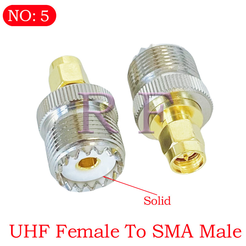 UHF SO239 PL259 į SMA kištuką ir moterišką lizdą MINI flanšinis RF koaksialinio adapterio jungtis