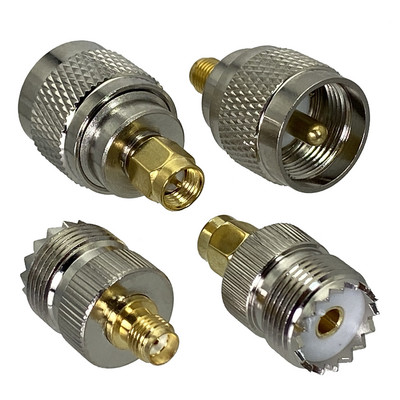 1 buc UHF SO239 PL259 la SMA mufă masculin și mufă mufă RF adaptor coaxial conector terminale de sârmă drepte din alamă