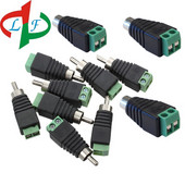 10 tk roheline RCA klemmiplokk CAT5 kaamera CCTV video Balun RCA emane või isane pistikupesa AV kruviühendus