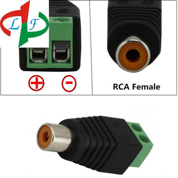 10 бр. зелен RCA клемен блок CAT5 към камера за видеонаблюдение, видео балун RCA женски или мъжки жак AV винтов конектор