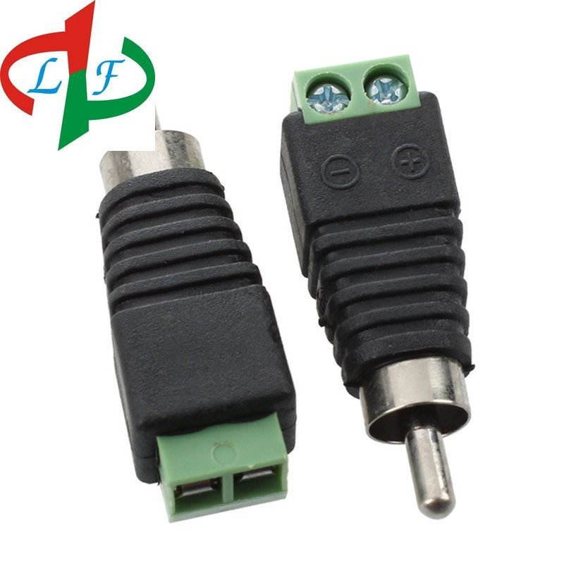 10 tk roheline RCA klemmiplokk CAT5 kaamera CCTV video Balun RCA emane või isane pistikupesa AV kruviühendus