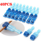 20/40/80 tk T-kraaniga pistik veekindel kiire elektrikaabli pistik Snap-liitmik lukustusjuhtme klemm Pressi juhtme klemm