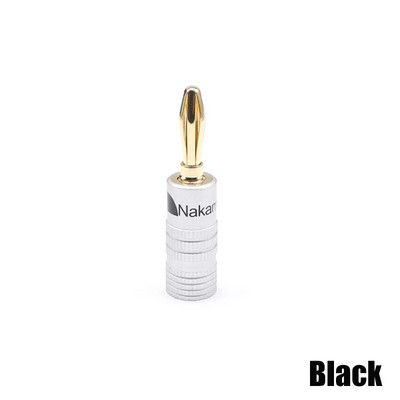 Nakamichi 4 mm garso bananų lizdo laidų jungtys garsiakalbio bananų kištukai, 24K paauksuoti su sraigtiniu užraktu, skirtu stiprintuvo garso garsiakalbio kabeliui