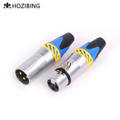 1 buc. Conector XLR cu 3 pini, mufă masculină și mufă femelă, adaptor cablu terminal, tun, microfon, lipit, 6 culori disponibile