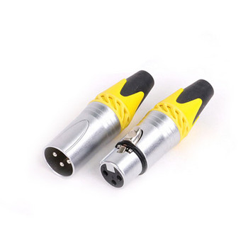 1 τεμ. 3 Pins XLR Connector Αρσενικό βύσμα & θηλυκή υποδοχή καλωδίου προσαρμογέα ακροδέκτη Cannon Microphone Soldering 6 Διαθέσιμα χρώματα