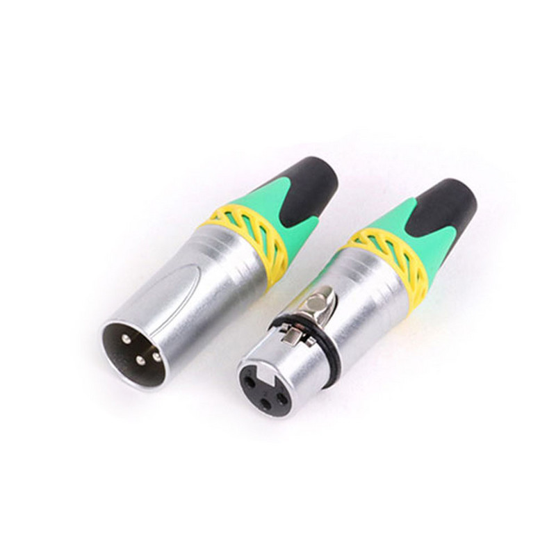 1 buc. Conector XLR cu 3 pini, mufă masculină și mufă femelă, adaptor cablu terminal, tun, microfon, lipit, 6 culori disponibile