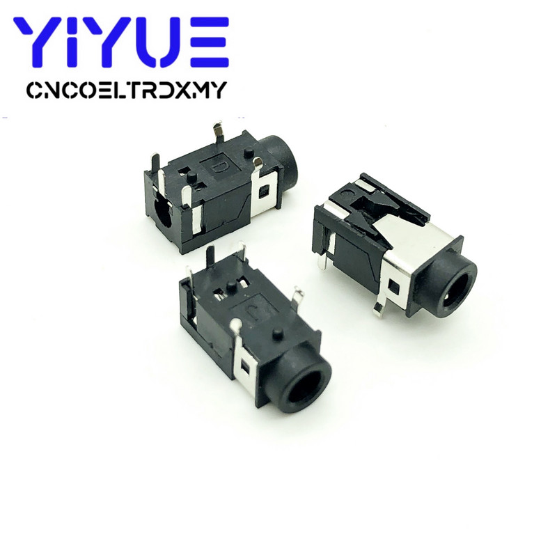 10 vnt. / siunta PJ-322 3,5 mm moteriška garso jungtis 5 kontaktų SMT ausinių lizdas PJ-322 PCB tvirtinimo stereo lizdas