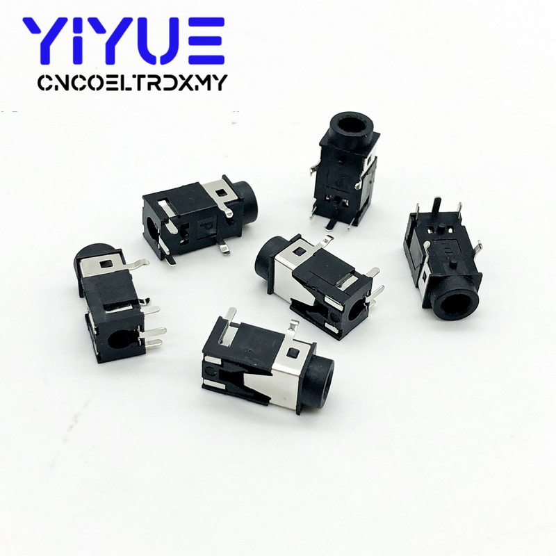 10 vnt. / siunta PJ-322 3,5 mm moteriška garso jungtis 5 kontaktų SMT ausinių lizdas PJ-322 PCB tvirtinimo stereo lizdas