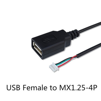 1PCS 30CM USB женски жак към XH2.54 PH2.0 Dupont 2.54 4P кабелен сноп