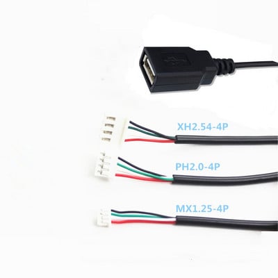 1 ΤΕΜ 30 CM Θηλυκή υποδοχή USB σε XH2.54 PH2.0 Dupont 2.54 Καλωδίωση καλωδίων 4P