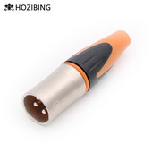 1 vnt. vandeniui atsparus 3 kontaktų metalinis XLR kištuko adapteris, vidinis/vyriškas MIC jungtis, tiesus subalansuotas lizdas, vandeniui atsparus movos keitiklis