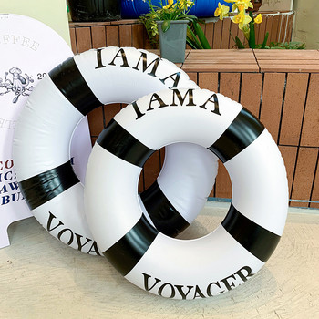Vintage Stripe Swim Ring Float Надуваема играчка Плувен пръстен Tube For Children Възрастен Swim Circle Pool Beach Water