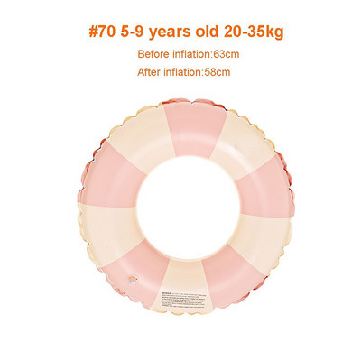 Vintage Stripe ujumisrõngas ujuk täispuhutav mänguasi ujumisrõnga toru lastele täiskasvanute ujumisring bassein rannavesi