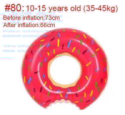 80 90 Felfújható úszógyűrű fánk medenceúszó felnőtt gyerekeknek úszókör gyűrűs matrac medencejátékokhoz Ülés