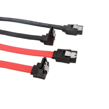 40 см червен, черен прав под прав ъгъл SATA кабел 3.0 III към твърд диск SSD HDD Sata 3 проводник за дънна платка Високоскоростен кабел r