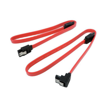 40 см червен, черен прав под прав ъгъл SATA кабел 3.0 III към твърд диск SSD HDD Sata 3 проводник за дънна платка Високоскоростен кабел r