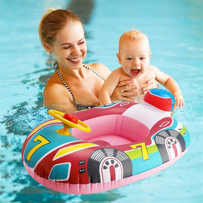 Inele de înot gonflabile Jocuri cu apă pentru copii Scaun Float Barcă Accesorii pentru inele de înot pentru copii Jucării distractive pentru piscină