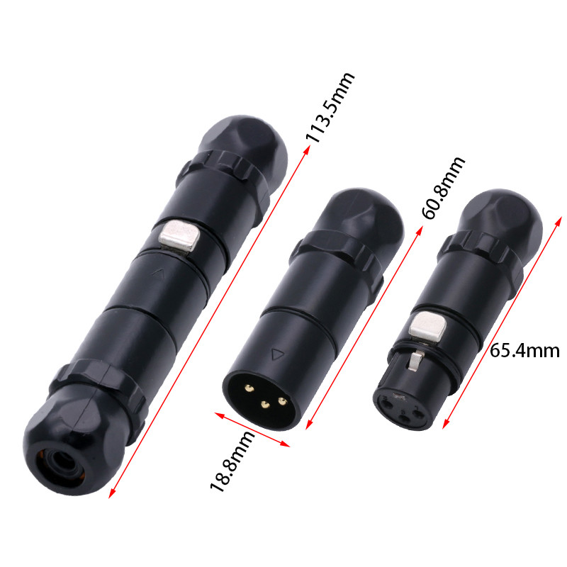 1 tk tsingisulamist kest 3 kontaktiga isase/naise veekindel XLR-pistik Lennunduspistikud pistikupesa mikrofoni helipistikud klemmid