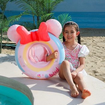 Надуваема плувна седалка за деца Сладко бебешки пръстен за плуване с панделка, плуващ кръг, басейн, плаж, водна игра, играчки