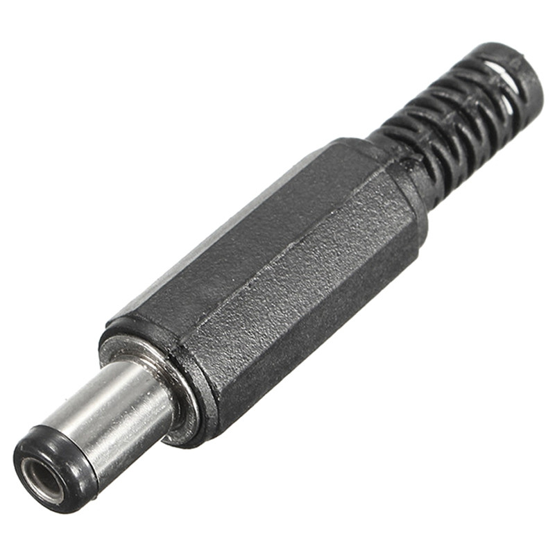 10Pcs 5,5X2,1Mm Αρσενικό Solder Dc Barrel Tip βύσμα Jack ίσιες υποδοχές για τροφοδοτικό DC Διακόπτης LED φώτα μαύρο & 10 τμχ 3-T