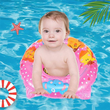 Водни спортове Воден басейн Безопасност за бебета Двойна дръжка Бебешки пръстен за плуване Играчки за помощ при плуване Надуваема поплавъчна седалка
