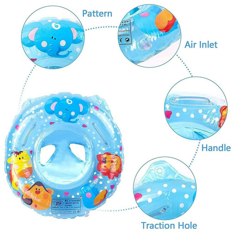 Vodeni sportovi Vodeni bazen Sigurnost za dojenčad Obruč za plivanje s dvostrukom ručkom za bebe Igračke za pomoć u plivanju Sjedalica na napuhavanje