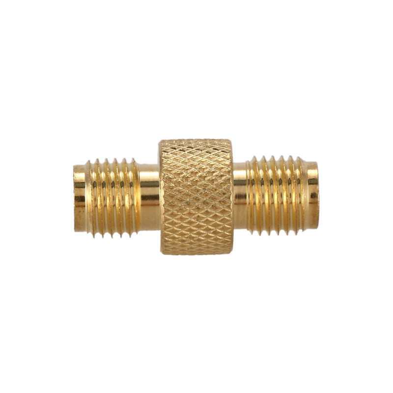 4X SMA tarpinė vamzdinė RF koaksialinė jungtis tiesi, auksinė