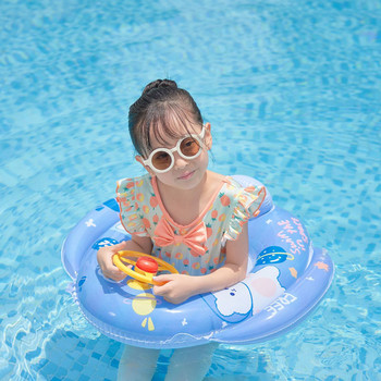Пръстени за плуване за бебе PVC гладък Пръстен за спасителен пояс за плуване Многократна употреба Wim Ring Tube Надуваеми играчки Износоустойчива тръба за плувен пръстен
