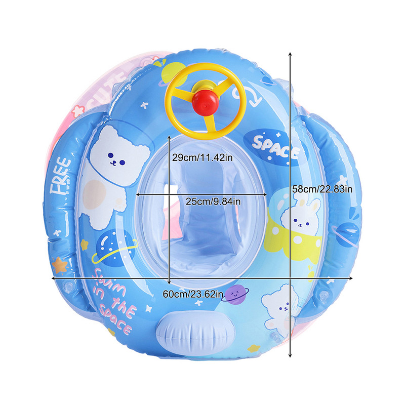 Prstenovi za plivanje za bebe PVC glatki prsten pojasa za plivanje Cijev s prstenom za višekratnu upotrebu Igračke za napuhavanje Otporna na habanje Cijev s prstenom za plivanje