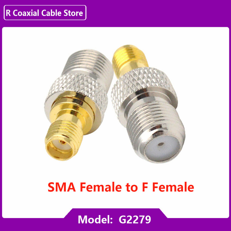 1 tk SMA-F-teleri emane sirge pistik RP SMA-F-kiirpistiku adapter koaksiaalpistik messing kullatud kõrge kvaliteediga