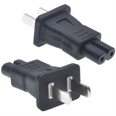 1 ΤΕΜ IEC 320 USA 2 ακίδων Δεξιά γωνία τροφοδοσίας AC Προσαρμογέας ρεύματος IEC σχήμα 8 Υποδοχή C7 στις ΗΠΑ 2 ακίδων Αρσενικό NEMA 1-15P C8/C5/C13