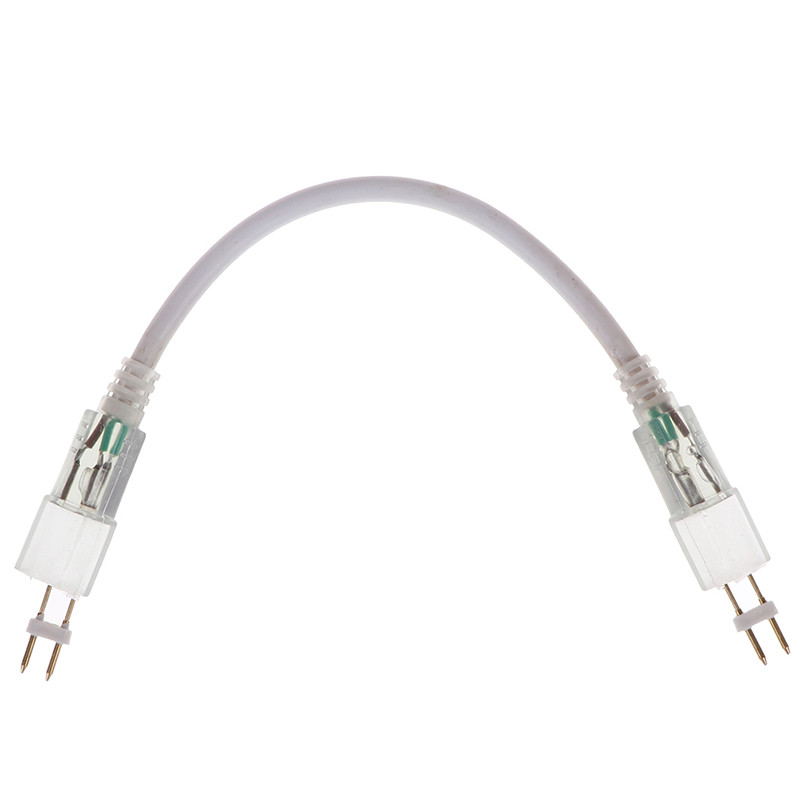 1 vnt plastiko ir vario viela 25 cm 2 kontaktų LED kampo RGB tiesi jungtis 110v 220v tarpinė dviguba jungtis