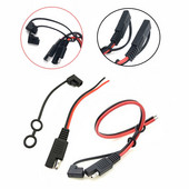 SAE pikenduskaabli emane pistik päikesepatarei 2 kontaktiga juhe 18AWG koos tolmukindlate kaantega ümbristega isetegemise tarvikud