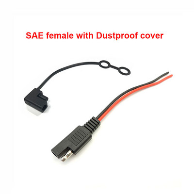 SAE pikenduskaabli emane pistik päikesepatarei 2 kontaktiga juhe 18AWG koos tolmukindlate kaantega ümbristega isetegemise tarvikud