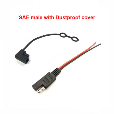 SAE pikenduskaabli emane pistik päikesepatarei 2 kontaktiga juhe 18AWG koos tolmukindlate kaantega ümbristega isetegemise tarvikud