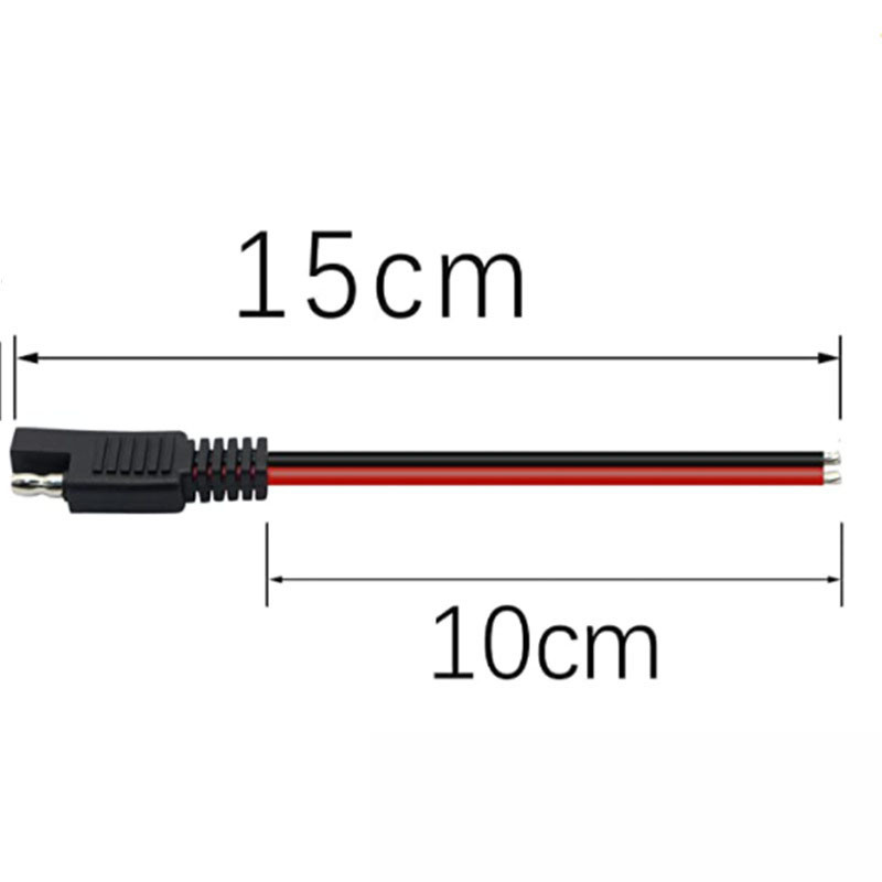 SAE pikenduskaabli emane pistik päikesepatarei 2 kontaktiga juhe 18AWG koos tolmukindlate kaantega ümbristega isetegemise tarvikud