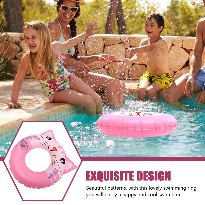 Gyvūnų plaukimo žiedas Nešiojamas pripučiamas baseino plūdės tiekimas saugus gultai ilgio vamzdžio žaislas