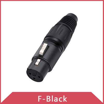 1db fekete/ezüst 3 tűs XLR dugós dugós csatlakozó vezeték 3 pólusú XLR adapter mikrofon MIC ágyúkábel hangcsatlakozó