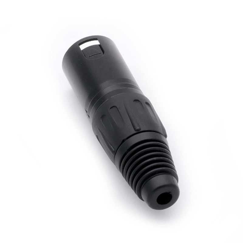 1db fekete/ezüst 3 tűs XLR dugós dugós csatlakozó vezeték 3 pólusú XLR adapter mikrofon MIC ágyúkábel hangcsatlakozó