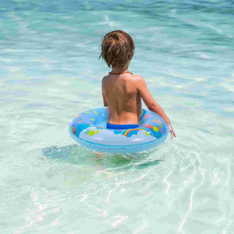 ledmomo storas plaukimo žiedas pripučiamas plaukimo žiedas Juokingas vienaragio dizaino baseino žaislas, skirtas vaikams (5-9 metų) lauke